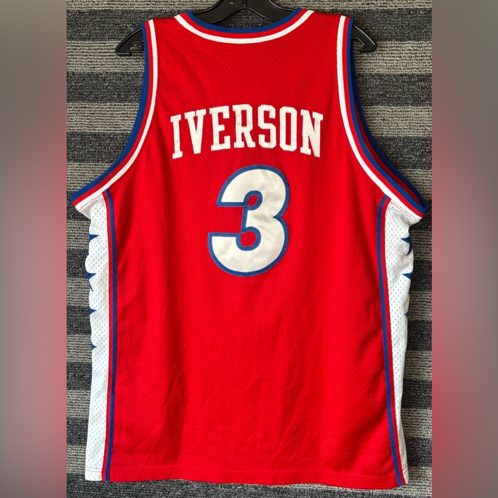 Vintage 90’s Nike Rewind Allen Iverson Philadelphia 76ers Swingman Jersey XL - Picture 9 of 10